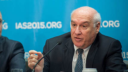 Myron Cohen, en la IAS 2015. Foto: ©Steve Forrest/Workers' Photos/IAS.